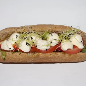 Broodje Mozzerella met pesto